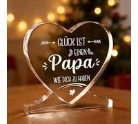 Placa decorativa en forma de corazón regalos para papá, mejor regalo para papá, acrílico decoración del hogar con refranes, regalo para el día del padre, mejores regalos de papá, placa acrílica en