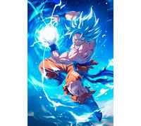 Placa Decorativa Goku SS Blue Metálica Cuadro Póster HD