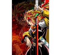 Placa Decorativa Kyojuro Rengoku Metálica Cuadro Póster HD
