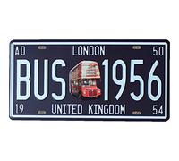 Placa Decorativa London Bus 1956, Efecto 3D, United Kingdom, Chapa