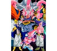 Placa Decorativa Majin Buu Fases Dragon Ball Z Metálica Cuadro Póster HD