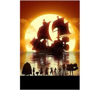 Placa Decorativa One Piece Thousan Sunny Go Metálica Cuadro Póster HD