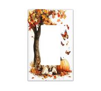 Placa decorativa para interruptor con diseño de perro cocker spaniel de otoño de acuarela, 1 banda, placa frontal eléctrica de arce otoñal para decoración de dormitorio, baño, placa de interruptor de