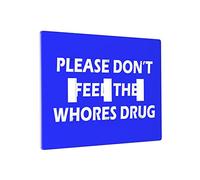 Placa decorativa para interruptor, con texto en inglés "Please Do Not Feed The Whores", cubierta de pared para interruptor de drogas, cubierta de salida de chef, 3 tomas de