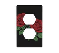 Placa decorativa para interruptor de color rosa negra, placa de pared de policarbonato irrompible para oficina en casa, 1 banda con tornillos