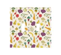 Placa decorativa para interruptor de luz cambiante, 2 velocidades, tamaño mediano 12,4 x 12,7 cm, cubierta de salida de verduras, placa de pared, policarbonato, termoplástico