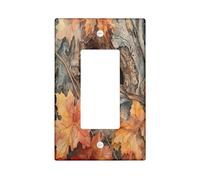 Placa decorativa para interruptor de luz con diseño de gorrión otoñal, 1 banda, un solo balancín, placa frontal eléctrica con agujero de árbol de otoño para cocina, baño, decoración de cubierta de