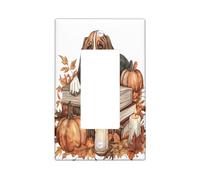 Placa decorativa para interruptor de luz con diseño de perro Basset Hound de otoño, 1 banda, libro de velas de otoño, placa frontal eléctrica para cocina, baño, decoración de cubierta de interruptor