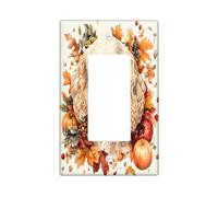 Placa decorativa para interruptor de luz con diseño de perro Cocker Spaniel de otoño, 1 banda, placa de interruptor eléctrico de cosecha de hojas de otoño, placa frontal de cachorro para decoración de