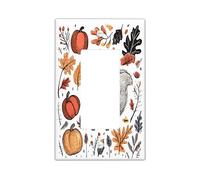 Placa decorativa para interruptor de luz de ardilla otoñal, 1 banda, balancín individual, placa frontal eléctrica de hoja de dibujos animados de otoño para cocina, baño, decoración de cubierta de