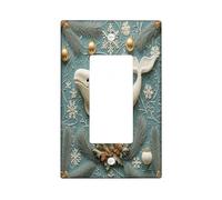 Placa decorativa para interruptor de luz de ballena de Navidad, 1 banda, placa frontal eléctrica de lujo para cocina, baño, decoración de cubierta de interruptor de vida marina