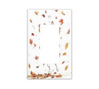 Placa decorativa para interruptor de luz de perro Boston Terrier de otoño, 1 banda, diseño de hojas de arce otoñales, placa frontal eléctrica para habitación, divertida y linda placa de interruptor