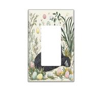 Placa decorativa para interruptor de luz, diseño de gorila de primavera, Pascua, vida silvestre, 1 banda, balancín individual, placa eléctrica vintage de huevos de animales salvajes, placa frontal