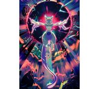 Placa Decorativa Pokémon Mewtwo Metálica Cuadro Póster HD