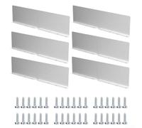 Placa deflectora de agua de lluvia para techo intermitente, placa deflectora de aluminio, protector contra salpicaduras para protección de canalones de lluvia, juego de 2/4/6 piezas (6 piezas)