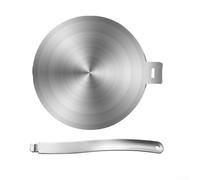 Placa difusora de calor, convertidor de acero inoxidable, placa de cocción a fuego lento para placa de inducción, estufa de gas, control de temperatura de la estufa (24 cm)