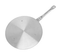 Placa difusora de Calor de Acero Inoxidable de 24 cm, Adaptador de Transferencia de Calor para Cocina de inducción con Mango antiescaldante, distribución Uniforme del Calor en 3