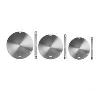 Placa difusora de calor de inducción de acero inoxidable, alfombrilla a fuego lento para cocinar uniformemente, base antideslizante compatible con todas las cocinas y ollas, para una fácil limpieza (A