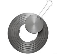 Placa difusora de calor para estufa de gas con construcción de aluminio grueso de 4 mm y 6 mm, antideslizante de doble cara para una colocación segura de la olla y calor uniforme (S)