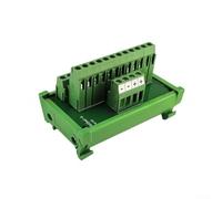 Placa divisora de bloque de terminales de distribución de energía montable en riel DIN de 2 entradas y 12 salidas para sistemas industriales PLC y control de motor, 25 A en total