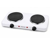 Placa Eléctrica Hornillo de 2 Fuegos 2000W, 230V | Cocina Portátil con Protección contra Sobrecalentamiento
