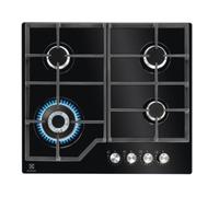 Placa Electrolux KGG64362K gas 4 fuegos cristal negro Wok StepPower