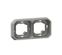 Legrand Plexo New Feuchtraum-Unterputz 2-fach Tragring, Horizontal und vertikal, Grau (069683L)