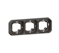 Placa empotrada - 3 posiciones - horizontal o vertical - antracita - Legrand plexo 069608l