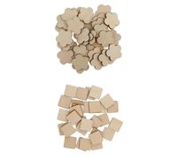 Placa en blanco de madera MDF sin terminar de múltiples formas, 60 piezas para manualidades