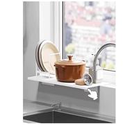 Placa extensora de alféizar de ventana - Organizador de estante magnético, tablero de extensión de acero al carbono sin taladro for cocina, baño, dormitorio, balcón(60x20cm/23.4x7.8in)