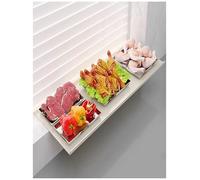 Placa extensora for alféizar de Ventana, estantes for Plantas de Acero al Carbono con Base magnética, Tablero de extensión de encimera for Cocina, Oficina y baño(40x20cm/15.8x7.9)