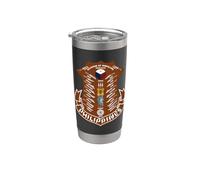 Placa filipina Weapons of Moroland, bandera filipina, regalo Vaso térmico de acero inoxidable de doble pared