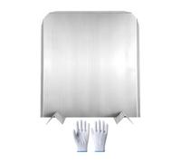 Placa Fireback - Hecho de acero inoxidable resistente al calor | Resistente al calor, placas traseras Fireplace Back Panels for Home Apartment Hotel Office House