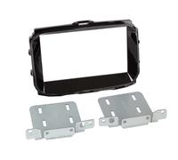 Placa frontal 2-DIN compatible con Alfa Romeo Giulietta 2013-2021 negro piano