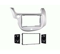 Placa frontal 2-DIN compatible con Honda Fit/Jazz (GE) 2008-2015 plata