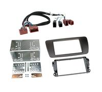Placa frontal 2-DIN compatible con Seat Ibiza (6J) nit negro/haz