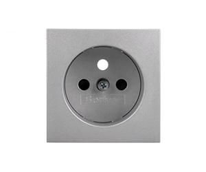 Placa frontal cuadrada/B.7 z/u con obturadores de contactos de aluminio 3965768994 hager polo 4011334456285