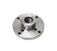 Placa frontal de acero para torno, Accesorios for plato frontal de torno madera, 4 pulgadas, acero plateado, múltiples tamaños rosca(100mm M18x2.5)