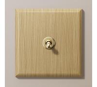 Placa frontal de latón para interruptor de palanca, placa frontal artesanal dorada para iluminación de ventilador de techo, actualización segura para el hogar, 86 x 86 mm (1)