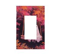 Placa frontal de pared con diseño de fantasmas rosados en madera vieja para interruptor de luz oscilante, 1 banda, decoración de receptáculo para el hogar, cocina, habitación, baño