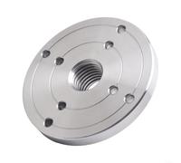 Placa frontal de torno para brida de mandril de máquina de torneado de madera, rosca 18TPI, construcción de acero (4 pulgadas)