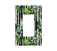 Placa frontal para interruptor de luz con patrón de lirio del valle, cubierta de placa frontal, 1 banda, decoración de receptáculo para el hogar, cocina, habitación, baño