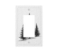 Placa frontal para interruptor de luz de árboles de abeto rústico vintage, cubierta de placa frontal, 1 banda, decoración de receptáculo para el hogar, cocina, habitación, baño