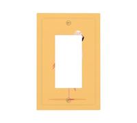 Placa frontal para interruptor de luz de pie en una pierna, diseño de flamenco pastel, cubierta de placa frontal, 1 banda, decoración de receptáculo para el hogar, cocina, habitación, baño