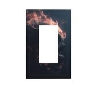 Placa frontal para interruptor de luz oscura y fría que quema el fuego, diseño de calavera, 1 banda, para decoración del hogar, cocina, habitación, baño