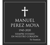 Placa funeraria de aluminio negro para exterior e interior grabada con láser para lápida, nicho o pared. Cinta doble cara ultra fuerte. Diseño cruz