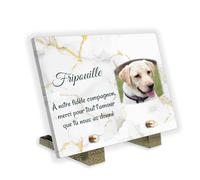 Placa funeraria personalizada con foto - Mascotas - Gato y perro - Placa sepulcral cementerio - Fabricación Francia