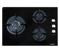 Placa de gas CATA CCI 5003 BK 59 cm 3 zonas Vidrio Templado Negro Integrado