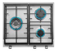 Teka EX 60.1 3G AI AL DR CI Placa de Gas Butano 3 Zonas 60cm Acero Inoxidable