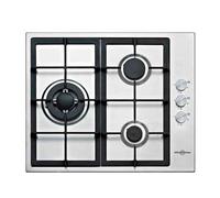 Vitrokitchen EN636LIB Placa de Gas Butano 3 Zonas 60cm Acero Inoxidable